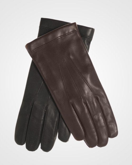 Men's Italian Cashmere Lined Leather Gloves