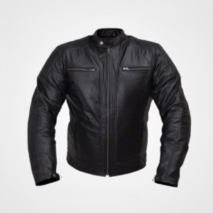 Black Moter Bike Leather Jacket